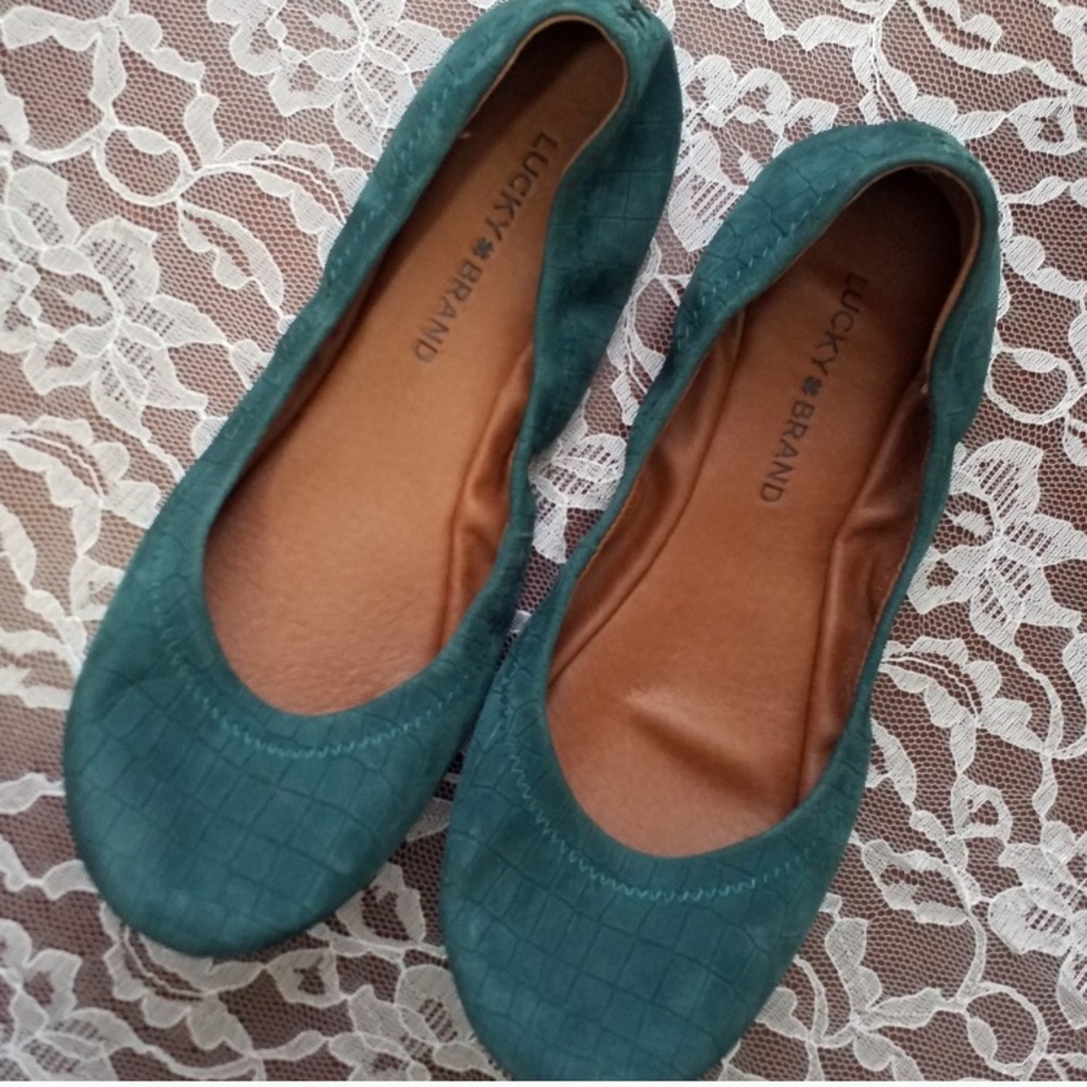 Lucky Brand Sammie Suede Ballet Flat - Size 7.5